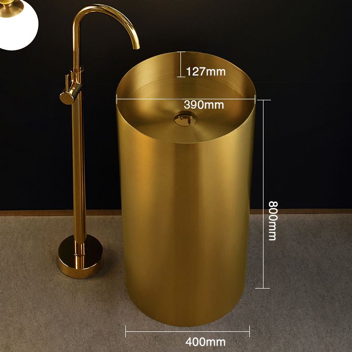 Modern Pedestal Bathroom Sink Round Pedestal Bathroom Sink with Faucet