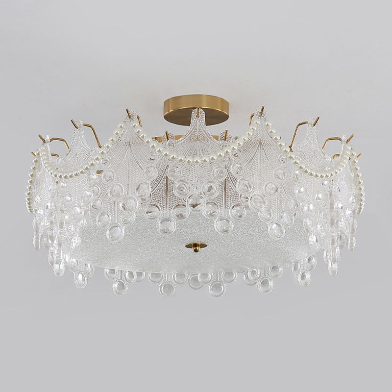 Nordic Glass Ceiling Light Creative Flush Mount Light Fixture for Bedroom