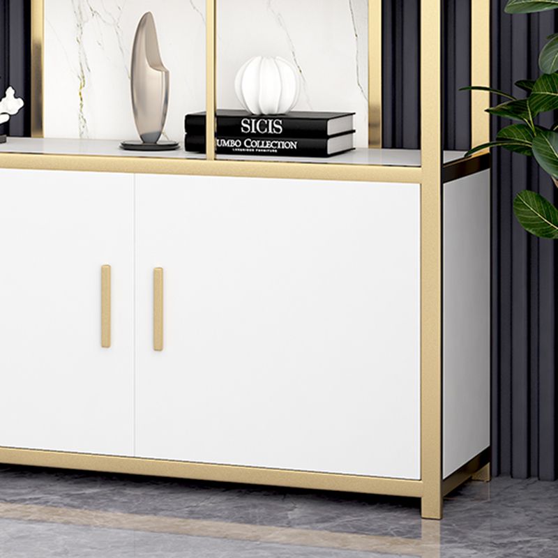 Glam Open Back Shelf Bookcase Metal Book Shelf for Home Office