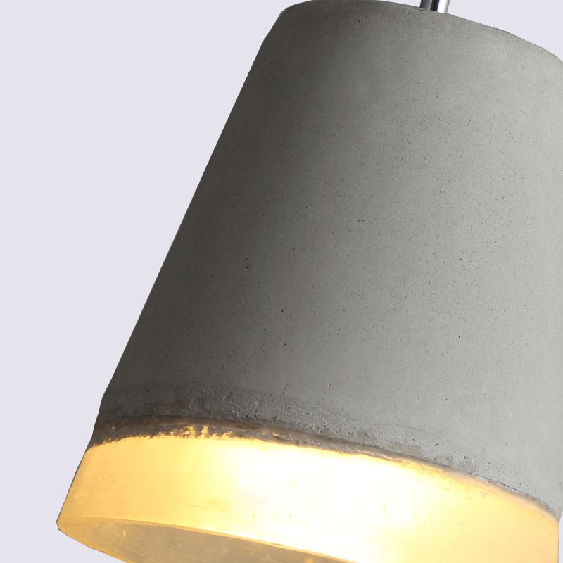 Cement Empire Shade Pendant Lighting Dining Room 1 Light Modern Simple Hanging Lamp in Gray