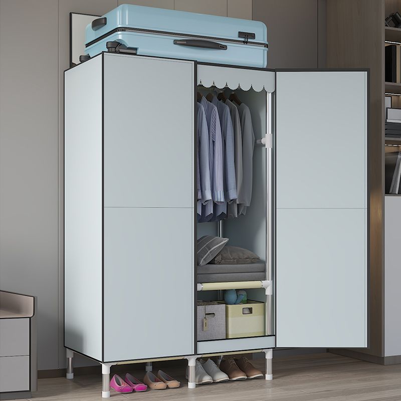 Metal Frame Wardrobe Cabinet Contemporary Style Wardrobe for Home