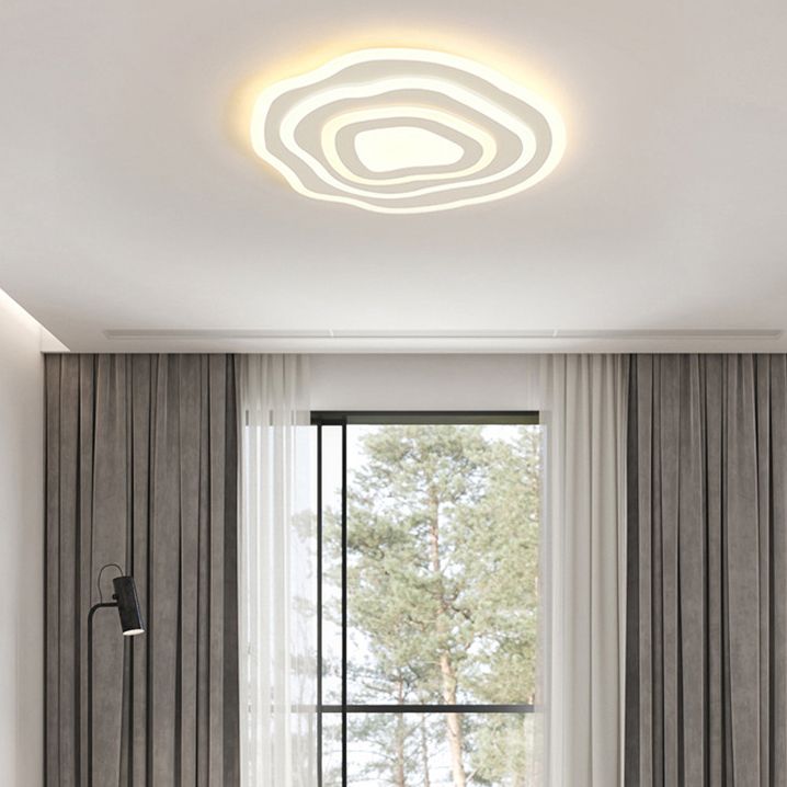Modern Unique Shape Flush Mount Ceiling Fixture 4 Light Flush Ceiling Light