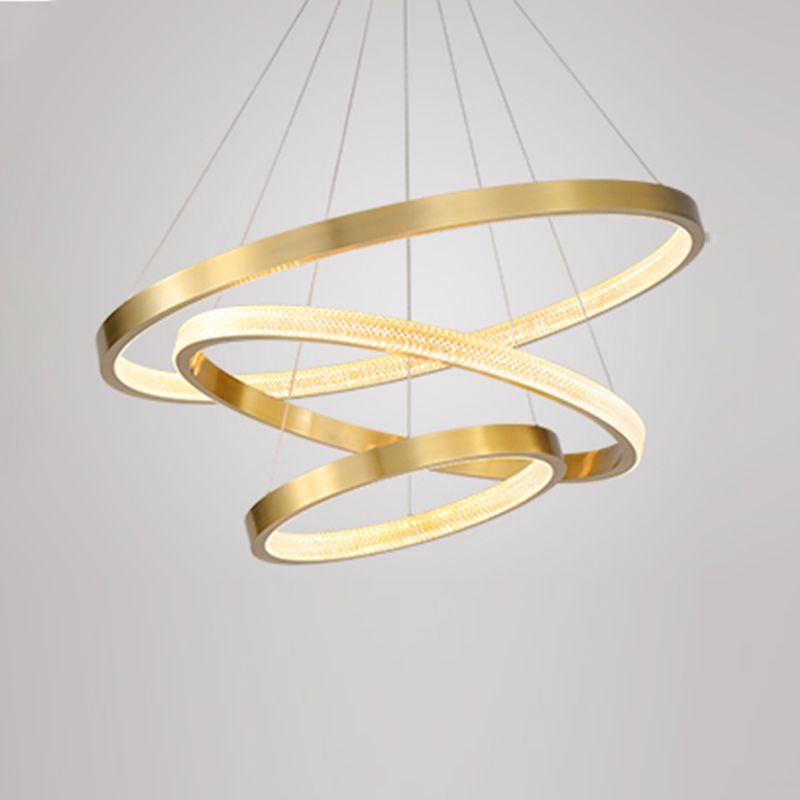 Multi -Layer -runde Schattenhänge hängender moderner Acryl -Anhänger Licht für Esszimmer