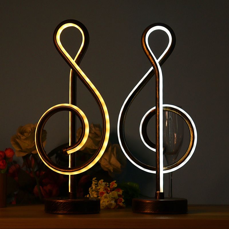 1 lampada da comodino lineare leggero lampade in metallo metallico contemporaneo in nero