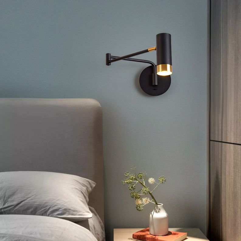 Swing braccio muro di appunti di appuntamento leggero a 1 luce moderna metallica funce da parete in stile moderno per lo studio