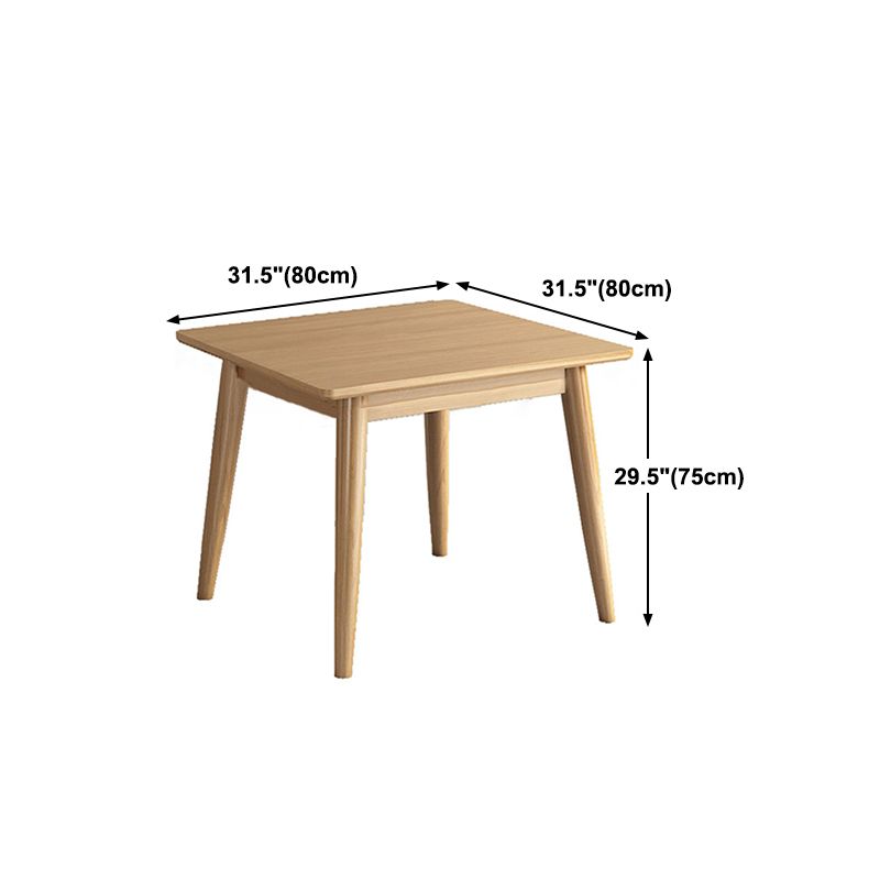 Modern Rectangle Wood Table Standard Height Dining Table with 4 Legs