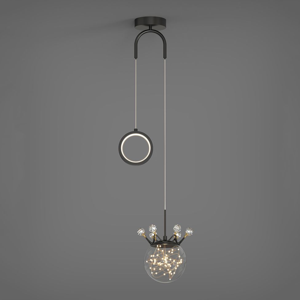Sphärische Anhängerleuchten zeitgenössischer Metallhängeanhänger Lichter