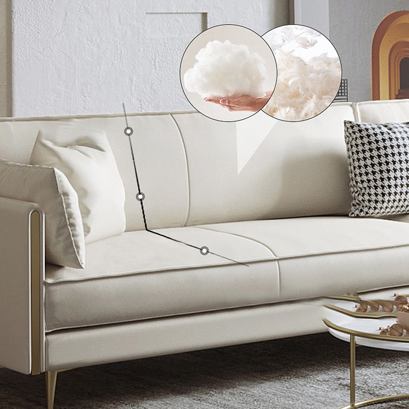 Braccio ad incasso beige cuscino posteriore divano vera in pelle originale resistente alle macchie