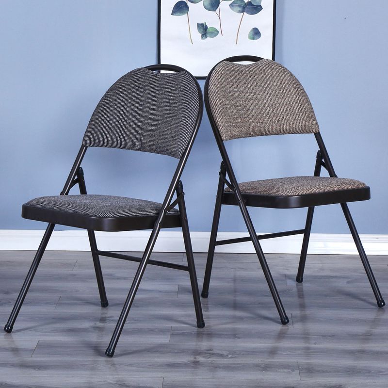 Modern Style Open Back Metal Folding Armless Dining Chairs(Set of 1/4/8)