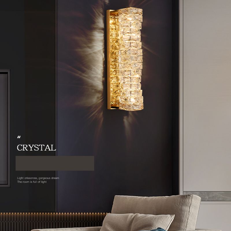 Postmoderne Wandleuchte Beleuchtung Kristallwand montiertes Lichter für Schlafzimmer Wohnzimmer