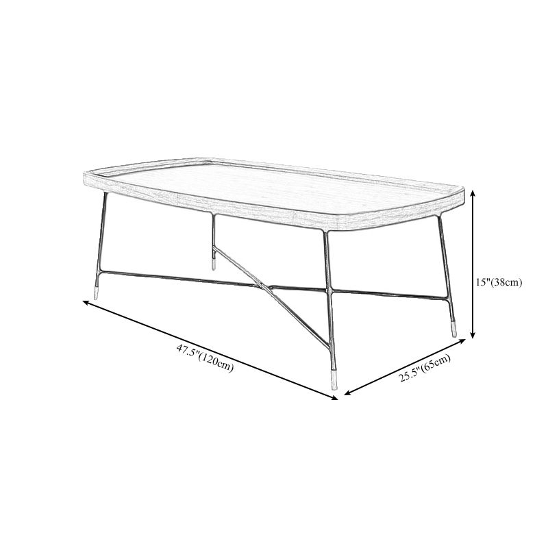 Nordic Round/Rectangle/Triangle Coffee Table Wood Cross Legs Cocktail Table