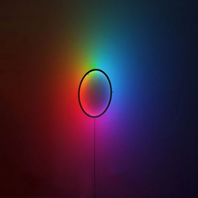 Black Aluminum Modern Wall Sconce Disk LED Wall Mounted Light for Bedroom