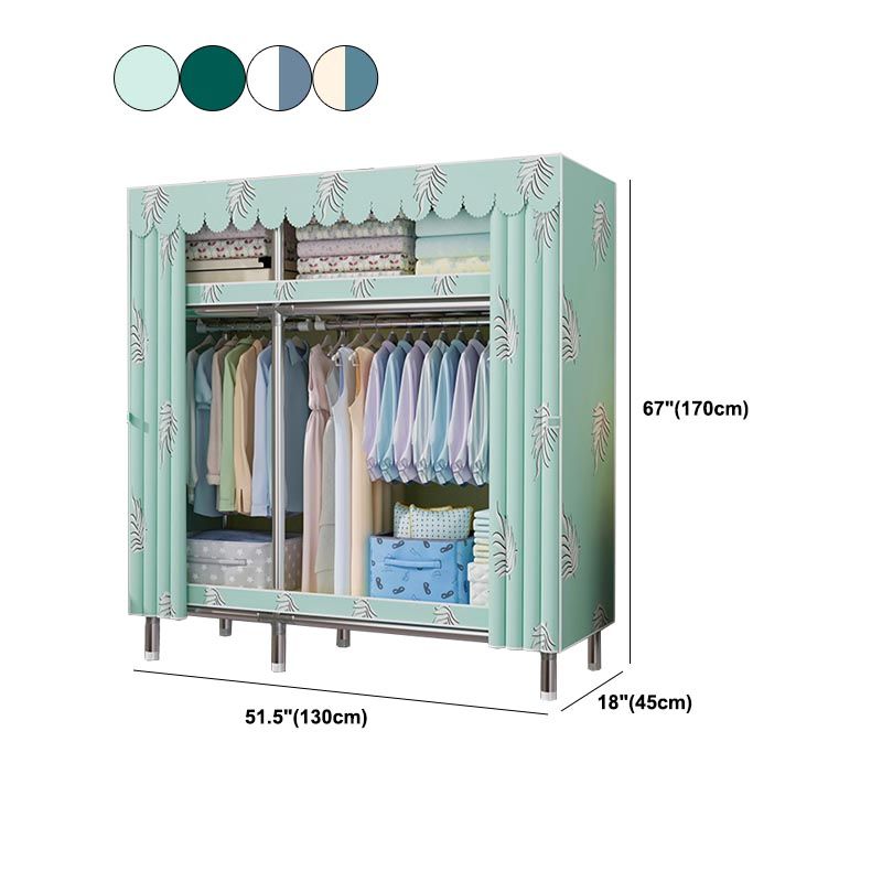 Contemporary Wardrobe Armoire Steel Wardrobe Closet with Legs