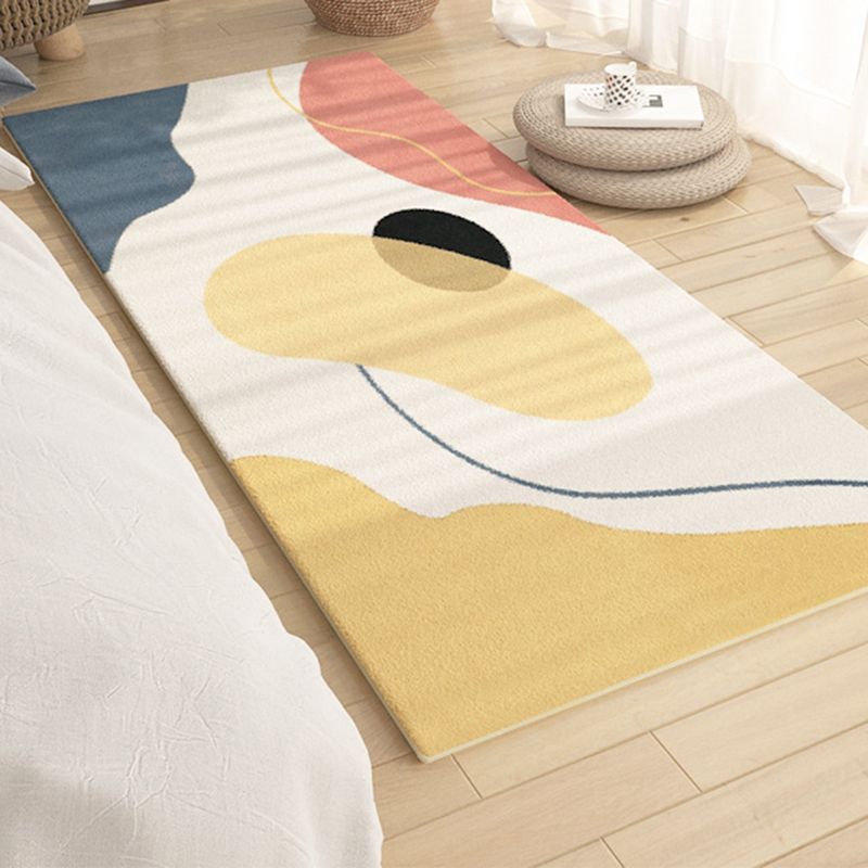 Paarse kinderen tapijt polyester kleurblok binnen tapijt wasbaar tapijt voor woningdecoratie