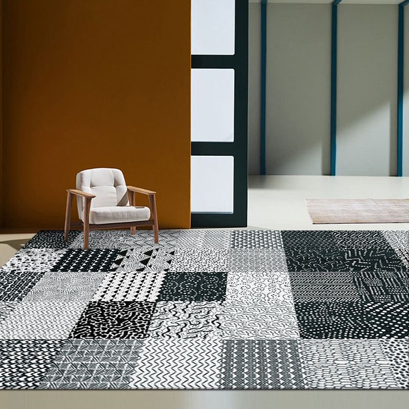 Alfombra de alfombra de alfombra moderna gris moderno alfombra de respaldo sin deslizamiento para la decoración del hogar