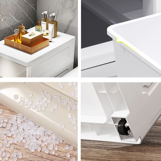 Modern Plastic Storage Cabinet with Drawer Non-Hanging Wardrobe Armoire