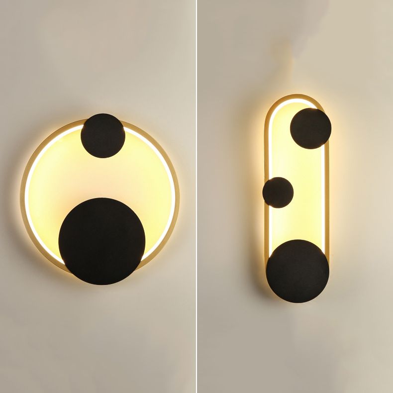 Metal Geometric Shape Wall Light Modern 1 Light Wall Mount Fixtures