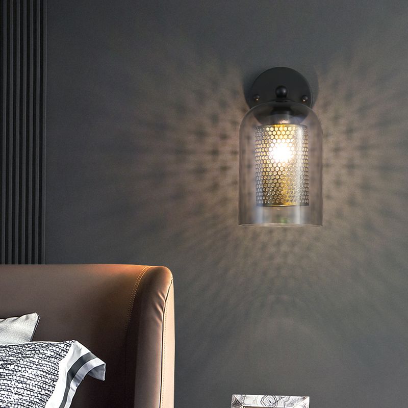 Glass Shaded Wall Light Sconce Nordic Style Wall Lighting Fixture for Living Room