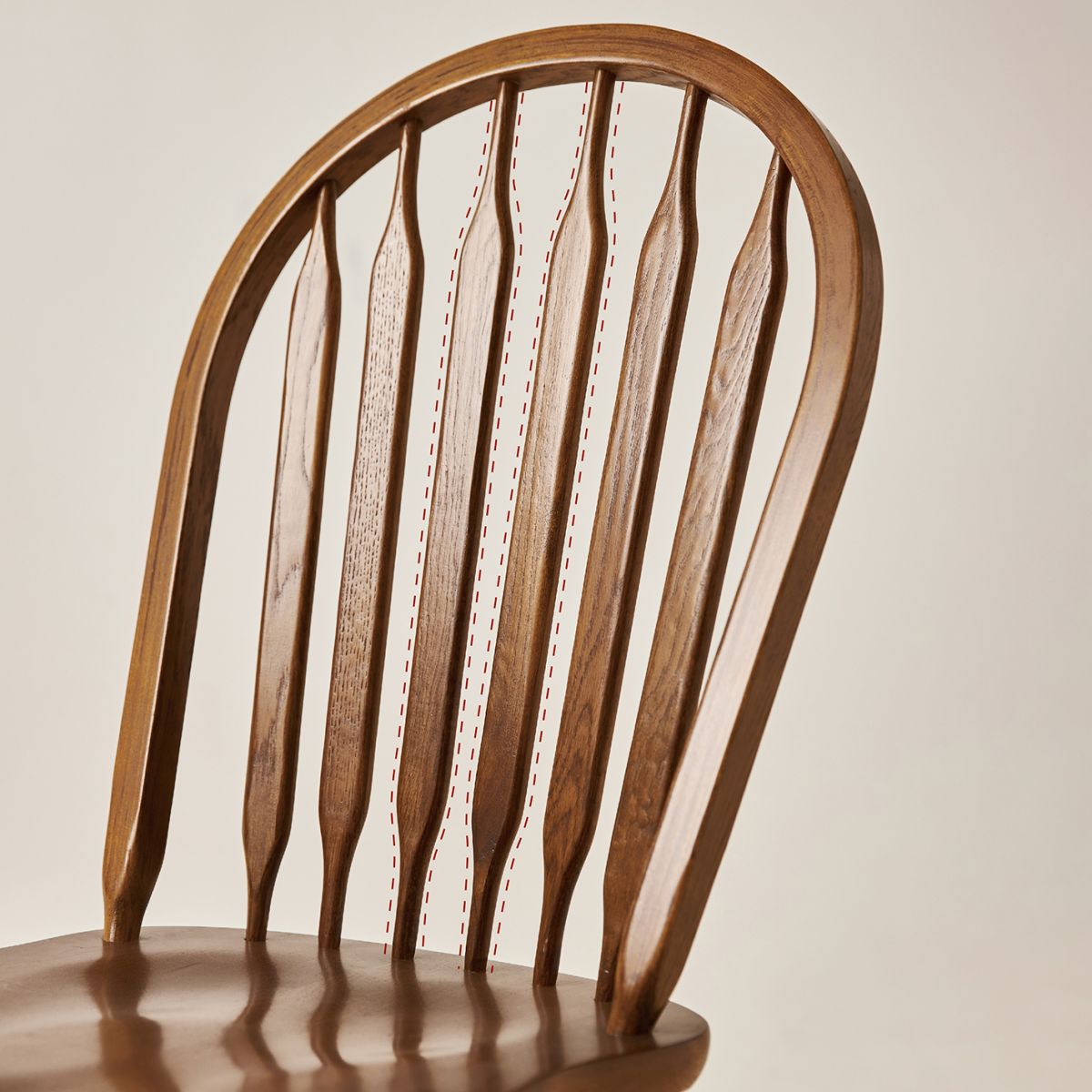 Chaise de salle à manger de Style traditionnel, chaise latérale à dossier Windsor en bois massif pour la maison