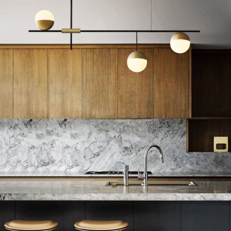 Gold Nut Shaped Suspension Light Nordic White Glass Island Ceiling Light for Living Room