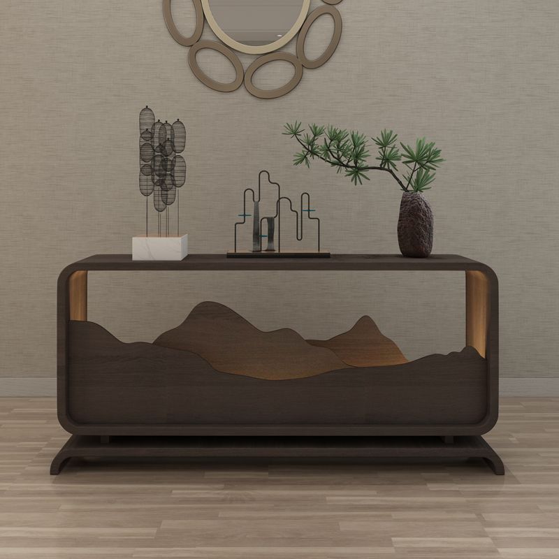 Rectangle Shape Contemporary Console Table Solid Wood Console Sofa Table