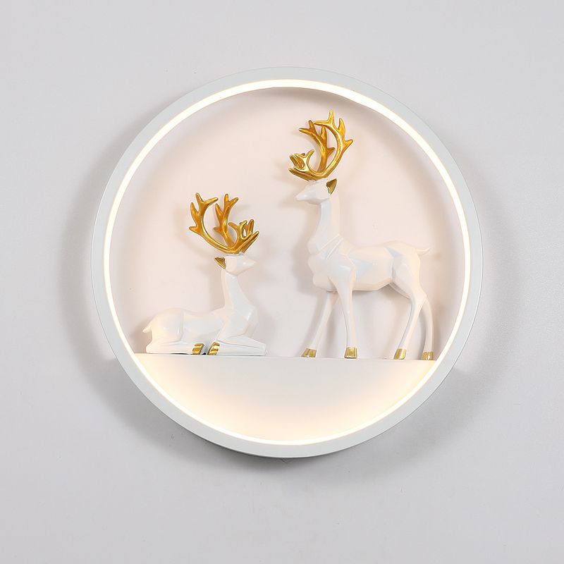 Lampade a parete in metallo circolare a 1 lutto moderno moderno lampada da monte per soggiorno