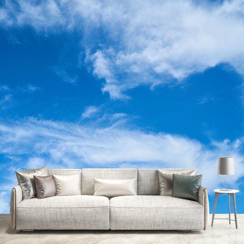 Horizontal Photography Sky Mural Stain Resistant Wall Art for Dining Room