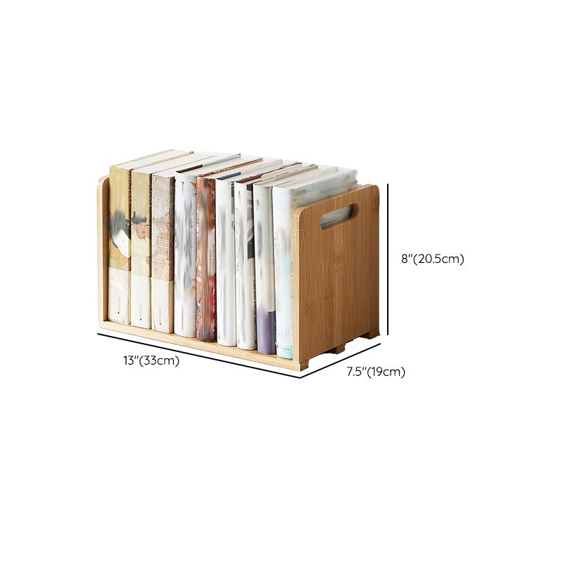 Horizontal Contemporary Bamboo Bookcase Open Back Bookshelf for Home Use
