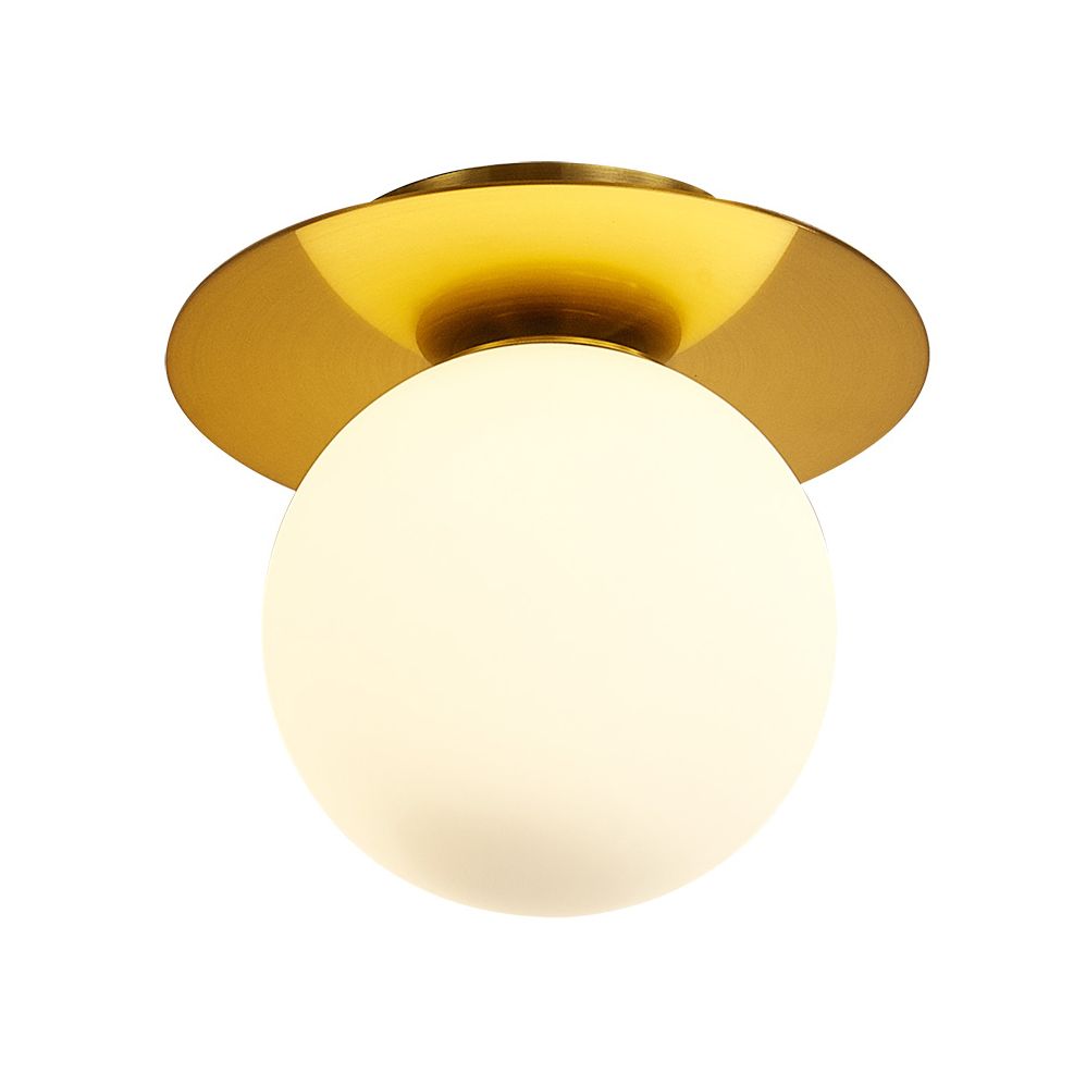 Clear/Light-Brown/Cream Orbit Ceiling Light Modern Glass 1 Light Kitchen Flushmount Ceiling Lamp