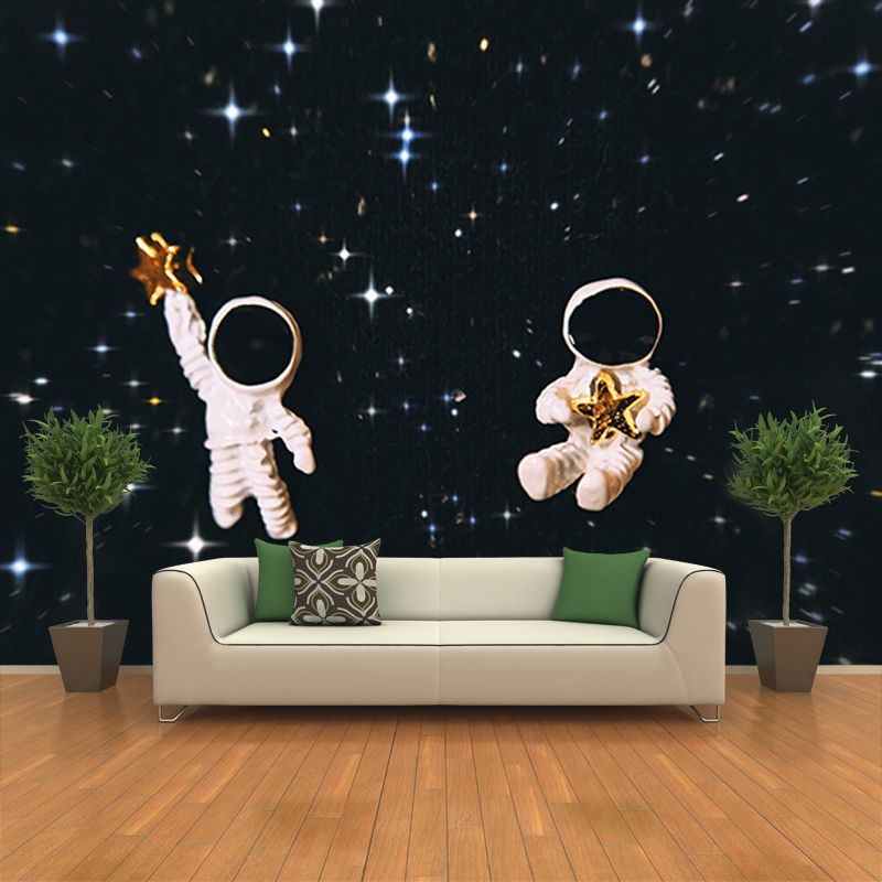 Eco-friendly Wall Mural Wallpaper Cartoon Astronaut Photography Children Room Wall Mural