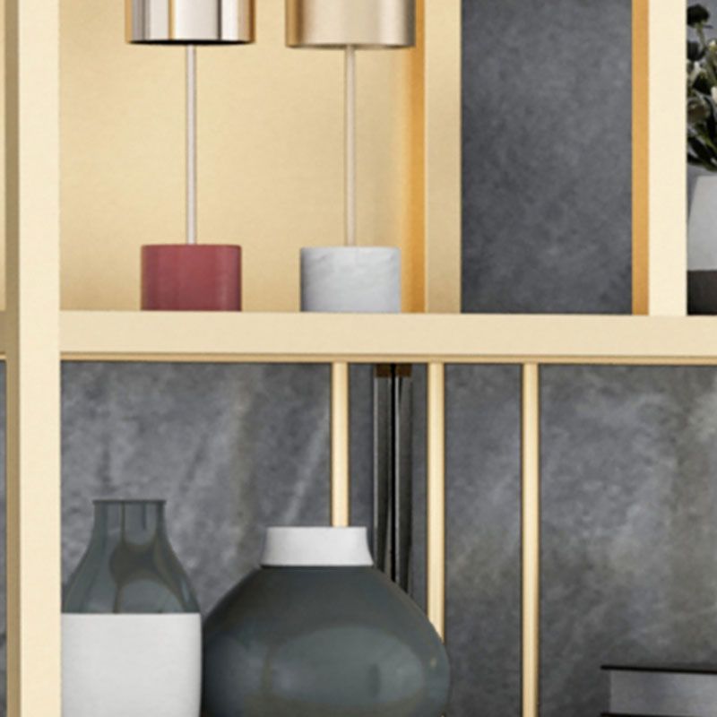 9.84"W 78.74"H Bookshelf Open Back Glam Style for Study Room Home Office