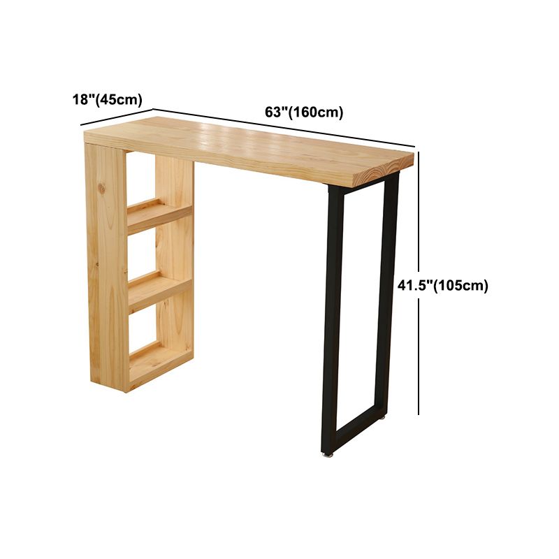 Glam 1/2/3 Pieces Bar Table Set Rectangle Bar Table with Wooden High Stools