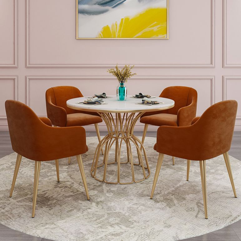 Glam 1/5 Pieces Dining Set Sintered Stone Dining Table Set for Dining Areas