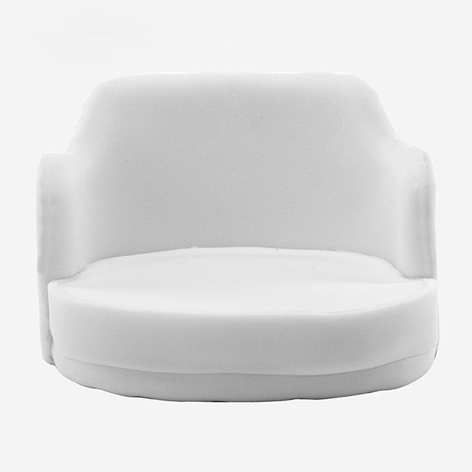 Modern Reception Armed Swivel Stool Matte Finish Leather Barstool