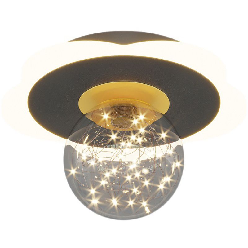 Hallway LED Flush Mount Light Minimalist Starry Glass Ceiling Light