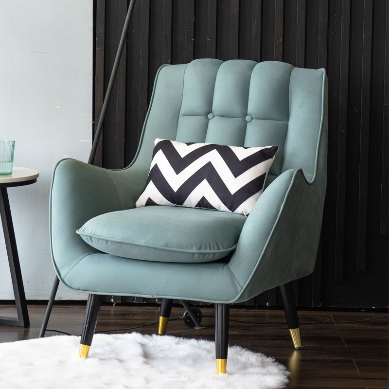 Faux Leather 31.5"W*27.5"D*35.4"H Armchair with Basic Four Legs for Bedroom