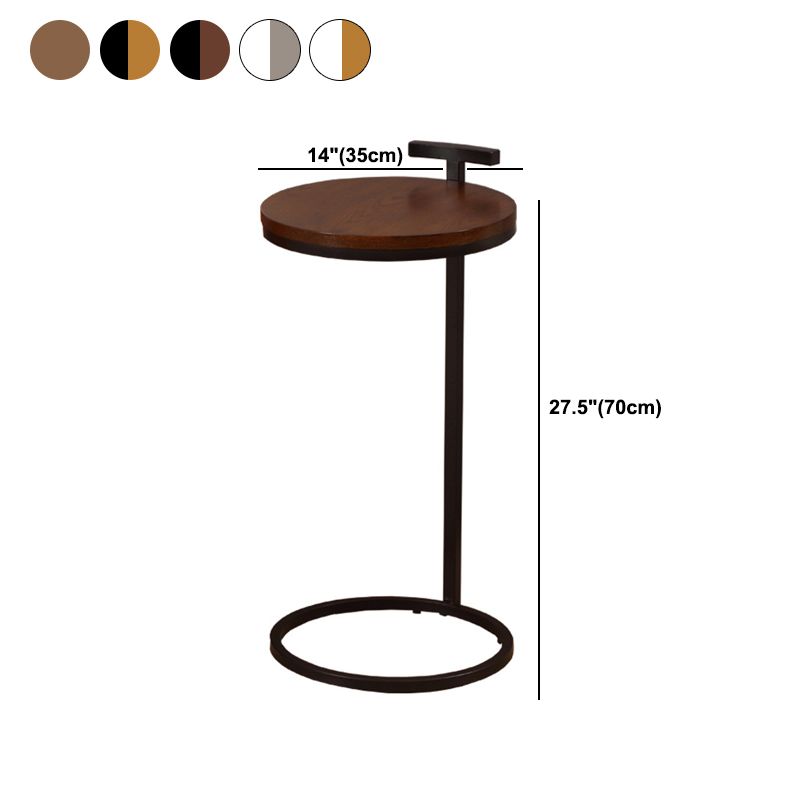 Frame Shaped Base Cocktail Table Multi-color Selection of Wood Material Round Coffee Table