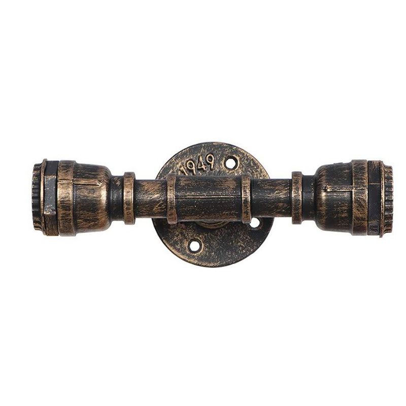 2 Head Metal Water Pipe Shade Wall Lighting Industrial Style Wall Mounted Light Fixture