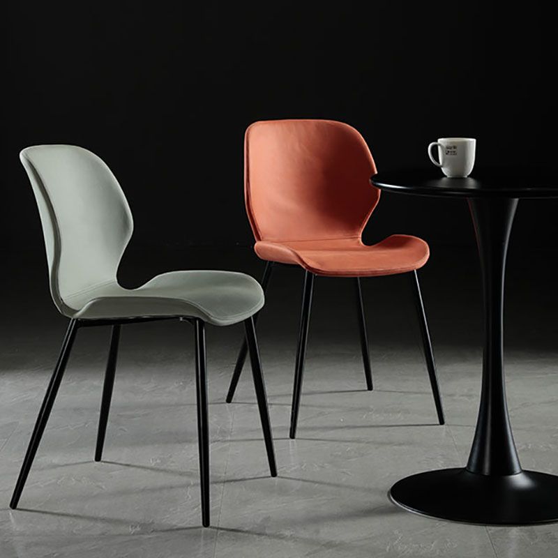 Moderne stijl keuken metalen eetstoelen wingback dineren armloze zijstoelen