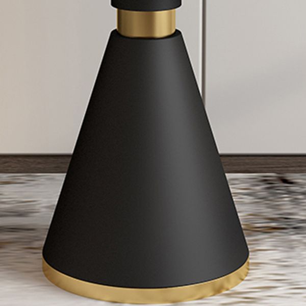 Metal Modern Round Dining Table Sintered Stone Top Table for Dining Room