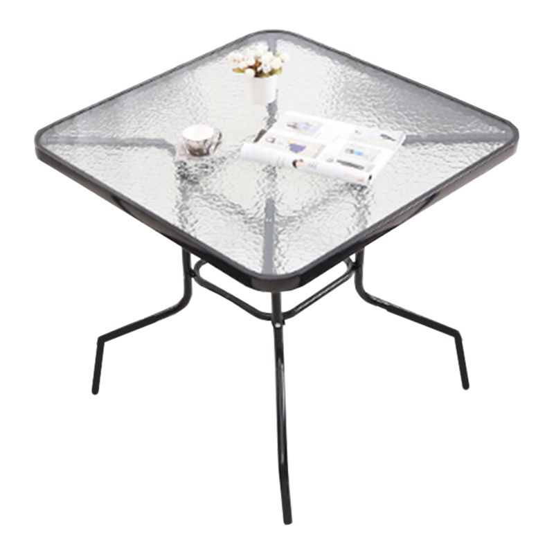 Contemporary Style Dining Set 1/3/4/5 Pcs Glass Top Dining Table Set