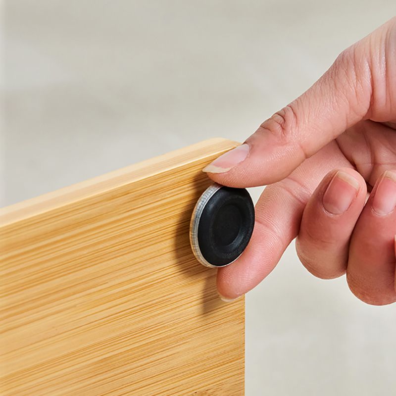 Etagere Contemporary Bamboo Bookcase Open Back Bookshelf for Office