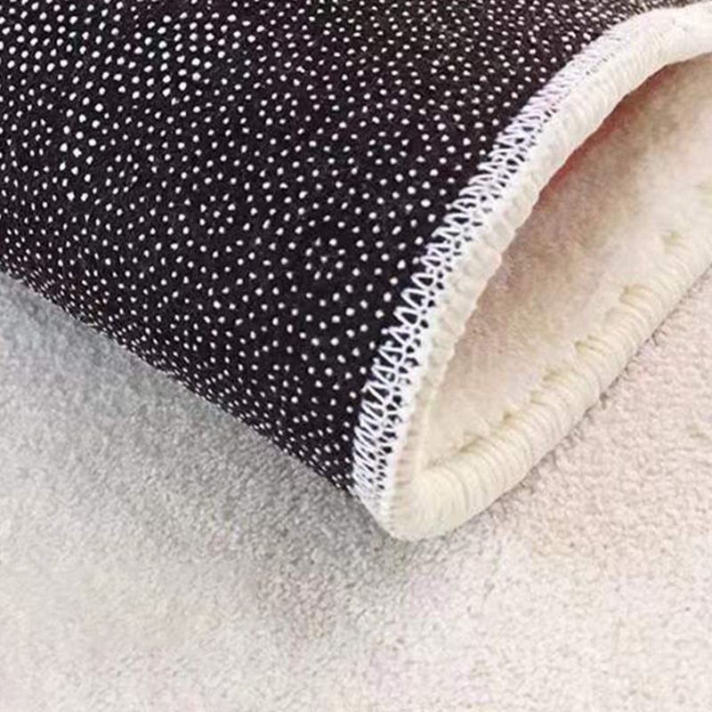 Orange Modern Carpet Polyester Check Pattern Carpet Washable Carpet for Living Room