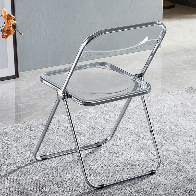 Industrial Style Plastic Dining Armless Chair Open Back Single Dining Side Chair for Restaurant