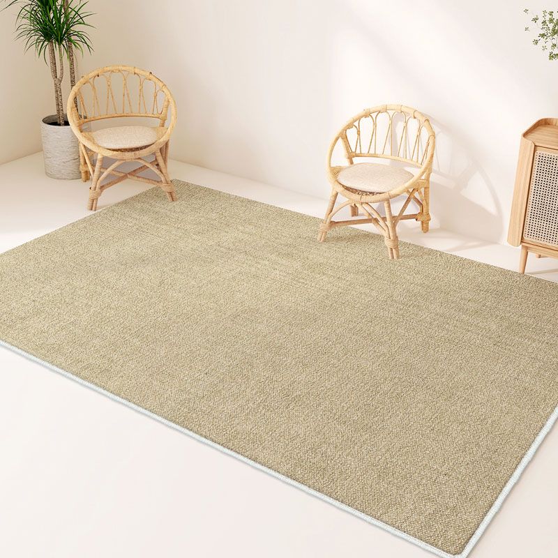 Modern Polyester Carpet Trendy Solid Color Area Rug Non-Slip Backing Rug for Living Room
