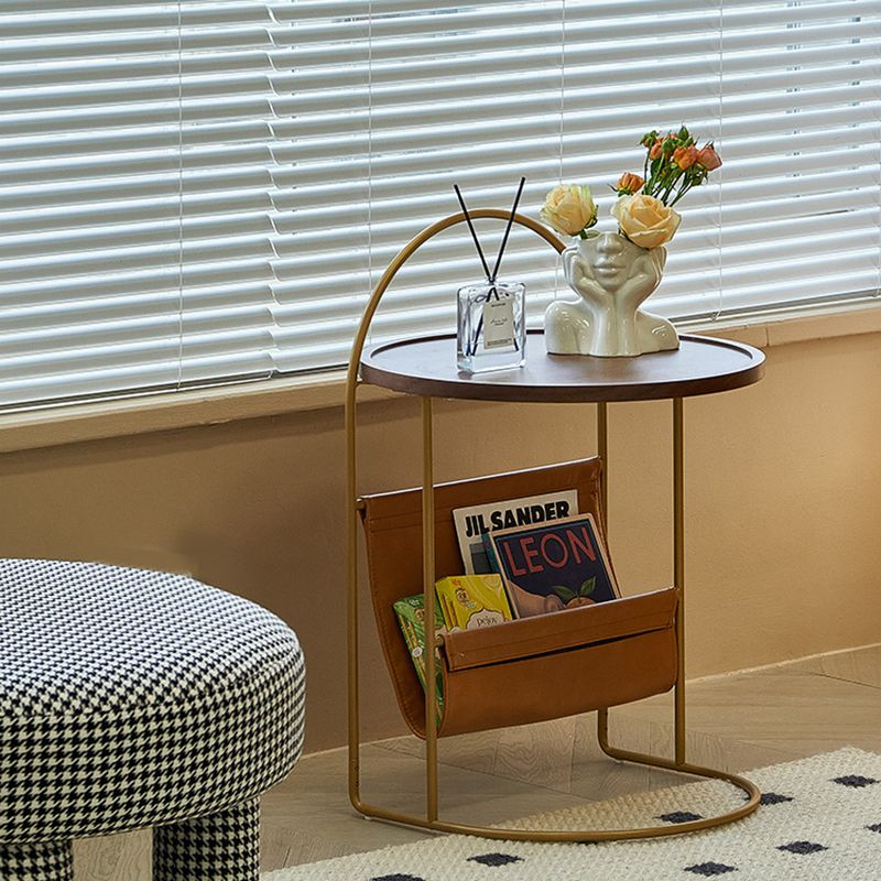 Tray Top Corner Table in Brone with Storage C Side Accent Side  Table