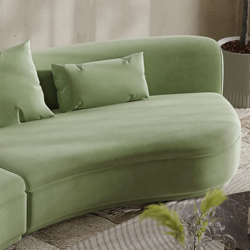 Nordic Style 27.5"H Velvet Armless Sofa& Chaise for Living Room
