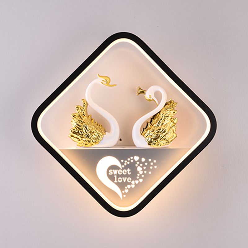 Geometry Shape Wall Light Kids Style Metal 1-Light Wall Mount Light