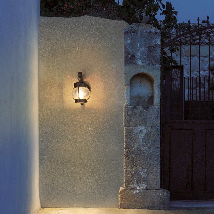 Style géométrique de style industriel lumières en métal 1 éclairage mural léger en noir