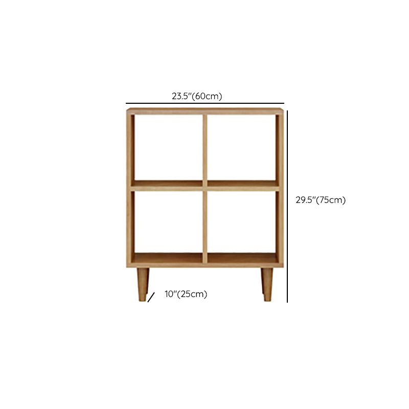 Modern Style Solid Wood Bookshelf Open Back Bookcase with Shelves